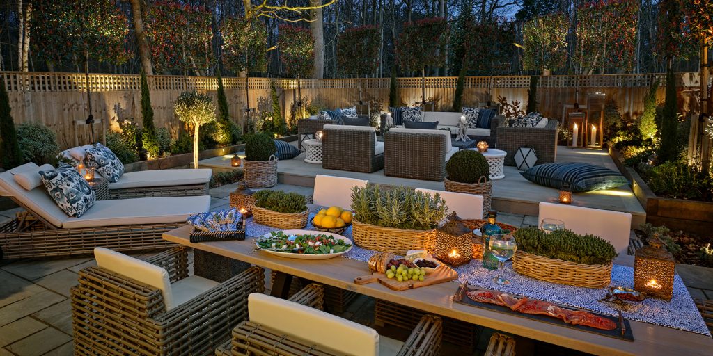 NatureForm outdoor garden area designed for seating and entertaining